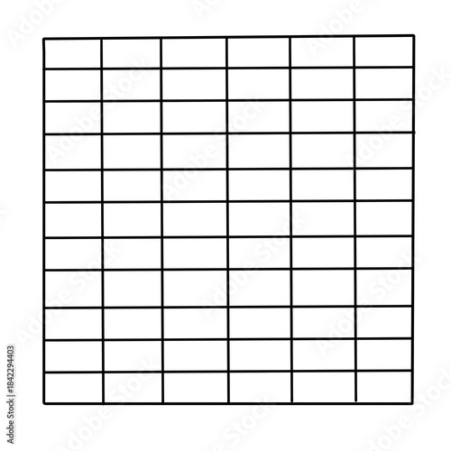 blank sheet of paper coloumns and rows