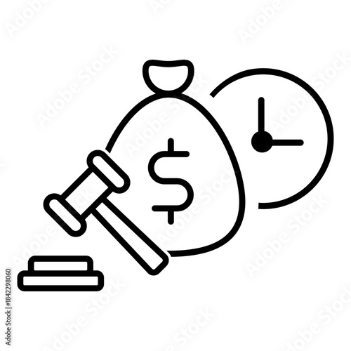 Auction icon vector. Bargaining Illustration sign. Bidding symbol. auction house logo.