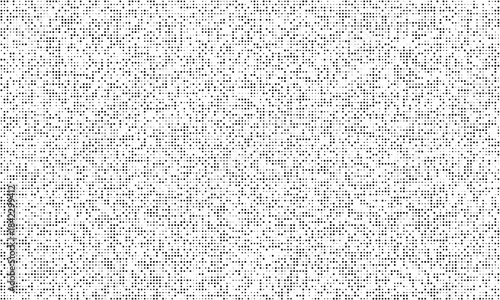 Seamless vintage distressed small halftone dot background pattern. Grunge black and white printer ink raster dots transparent texture overlay. Retro