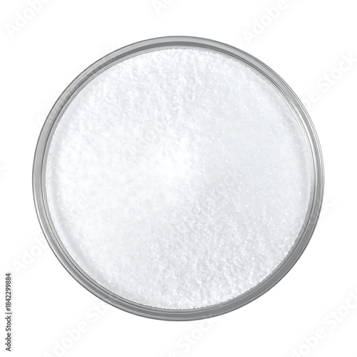 Powder in Silver-Rimmed Container (Overhead)