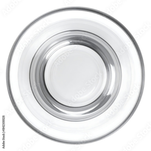 Minimalist Clear Glass Vessel (Overhead)