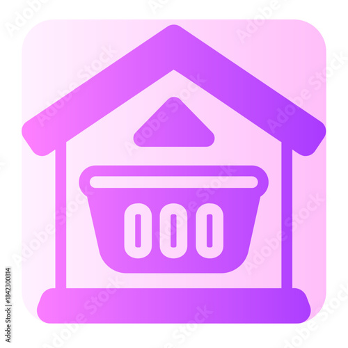 warehouse gradient icon