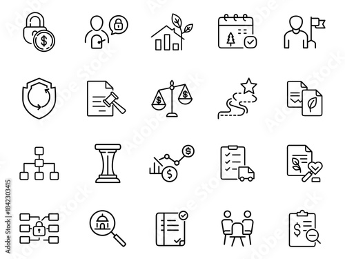 Governance and sustainability are key elements effective management, represented by various icons that symbolize progress