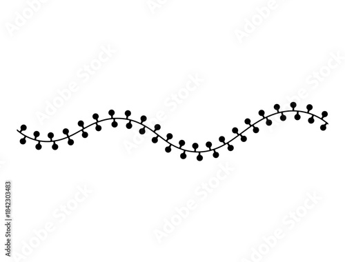 New Fairy lights vectot image white background.