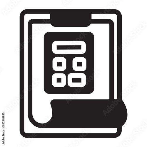accounting glyph icon