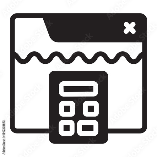 accounting glyph icon
