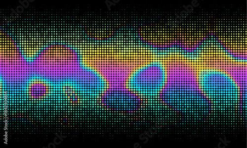 abstract technology particles halftone vector background