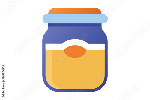 baby food jar vector icon on white