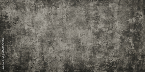Dark grunge textured wall backdrop with vintage gray concrete paper pattern