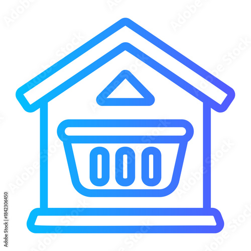 warehouse gradient icon