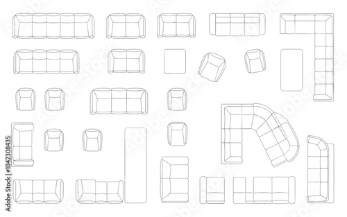 Various Sofa and Couch in Line Style furniture line minimalist