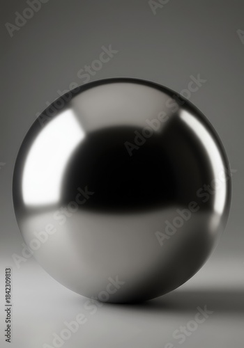 A flawless, highly reflective metallic orb displaying perfect geometry and smooth, polished surface contours in bright studio light ,surface ,symmetrical ,orb