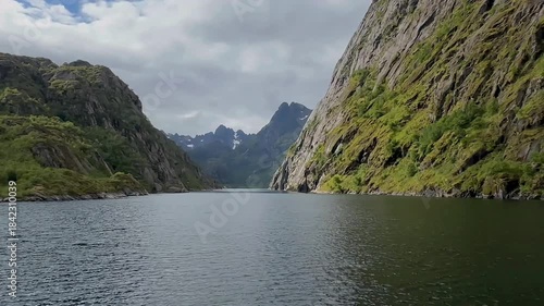 Gliding through the tranquility of the Trollfjord in Norway