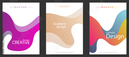 Gradient design template, colorful banner. A decorative element for decoration and creativity