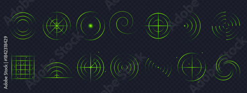 Green radar waves move like living sound, each sensor pulse catching light and glowing through the neon air. The signal effect fills space with digital life and smooth rhythm.