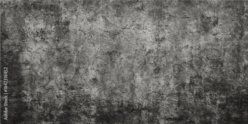 Dark gray grunge concrete wall and metal surface texture background pattern