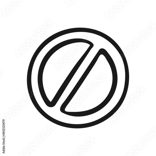 Hand Drawn Prohibition Sign Icon