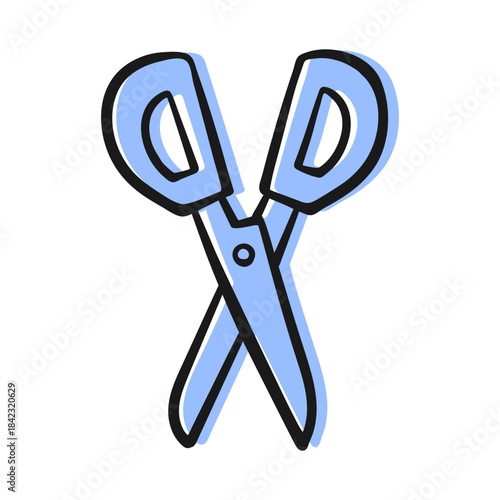 Simple Hand-Drawn Scissors Icon