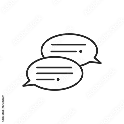シンプルな会話吹き出しのアイコン