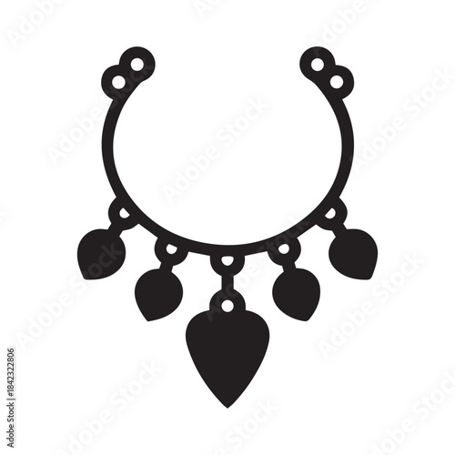 Charm Bracelet With Heart Icon Vector Illustration