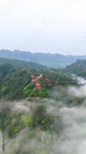 Layered Hills Creating Soft Atmospheric Depth