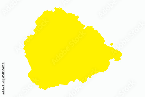 Vector graphic artwork suitable for print and web containing flat detailed map of ASCENSION ISLAND