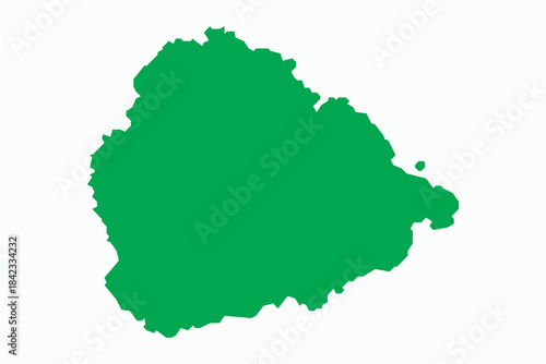 Vector graphic artwork suitable for print and web containing flat detailed map of ASCENSION ISLAND