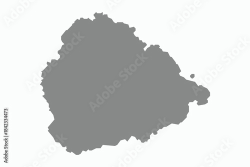 Vector graphic artwork suitable for print and web containing flat detailed map of ASCENSION ISLAND