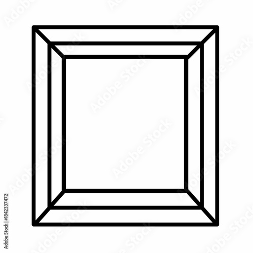 square frame icon isolated on white background