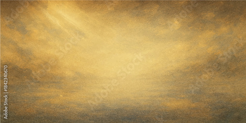 Vintage aged parchment background with a grungy antique paper texture featuring a brown retro pattern and clouds like a faded sky on an old blank page