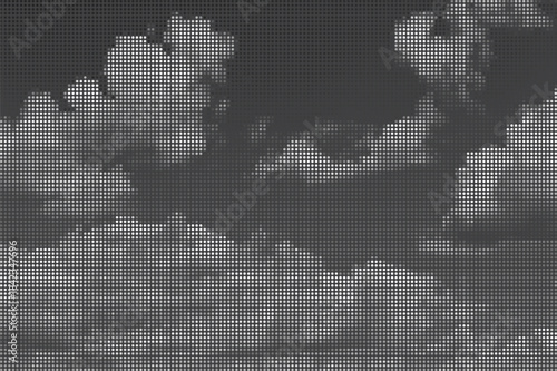 Halftone cloudscape abstract texture grayscale dots background dramatic sky vintage comic book graphic