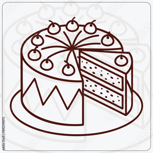 Confetti Party Popper Outline Vector | Celebration Icon Line Art | Simple Explosion Festival Design Illustration