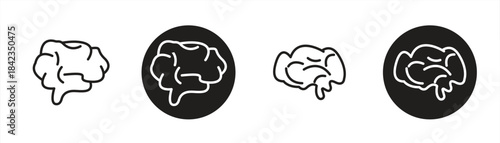 Brain icon in trendy flat style design. Vector graphic illustration. Brain icon for website design, logo, app, and user interface vector illustration.

