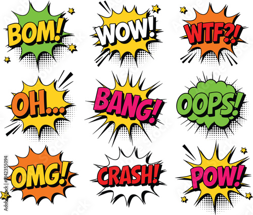 Comic Book Sound Effect Words and Exclamations bang