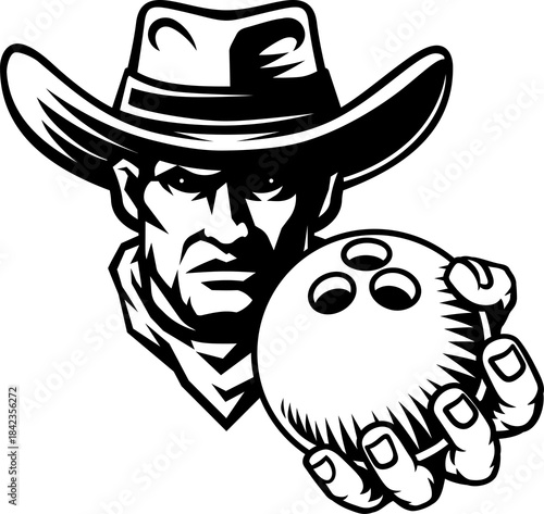 Cowboy man cowboys bowling ...