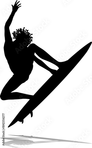 Surfer surfboard boarding f...