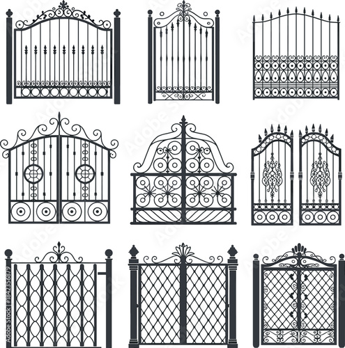 Ornate Wrought Iron Gates Collection Decorative Entrance Designs Keywords: gate, iron, wrought