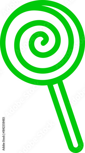 Candy sweets icon in colorful flat line style featuring confection, dessert, treat, bonbon, sugar, snack and related synonym elements for holiday graphics, packaging, party design and decoration