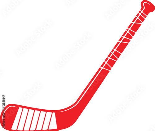 Hockey Stick Silhouette Icon Vector. Hockey Stick Flat Icon