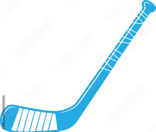 Hockey Stick Silhouette Icon Vector. Hockey Stick Flat Icon