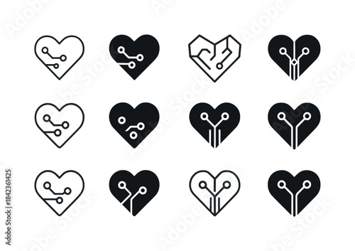 Artificial Empathy Icons. Empathy for artificial beings. Icon se