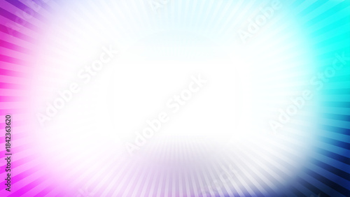 Dynamic Abstract Sunburst Background with Bright Pink and Cyan Gradient Rays and a Prominent White Central Copy Space for Modern Graphic Design