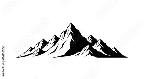 vector silhouette of a mountain