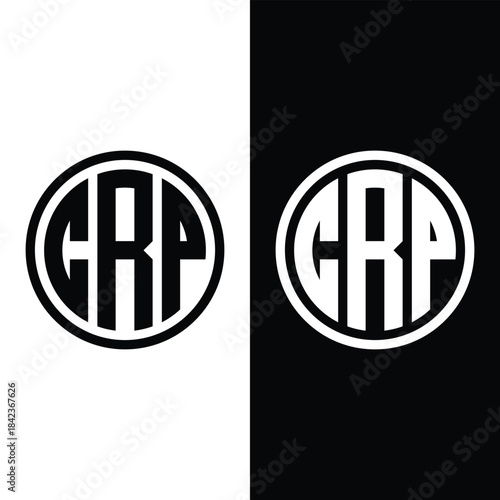 Creative Letter CRP Circle Logo Stock Illustrations, Vectors And Clipart.