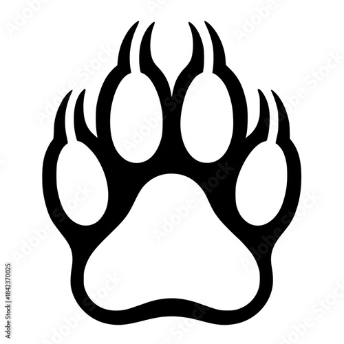 Bear paw logo silhouette