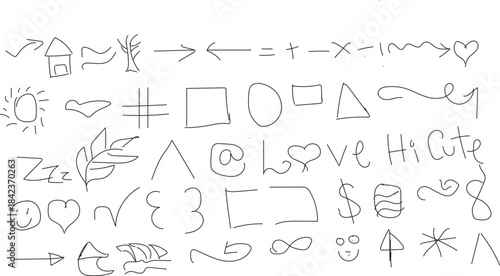 Hand draw design on white board