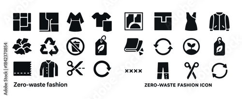 Zero-waste fashion icons: recycling, sustainable design, eco-fri