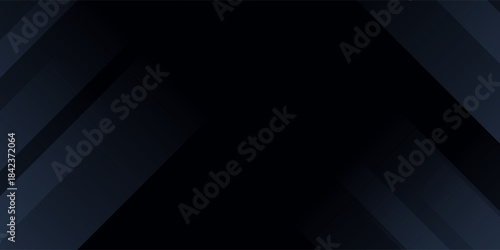 Modern black dark blue white abstract background. Minimal. Color gradient. Web banner. Geometric shape. 3d effect. Lines stripes triangles. Design. Futuristic. Metal metallic effect. Luxury. Premium.