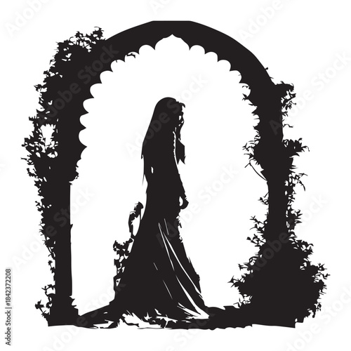 bride and groom vector illustration