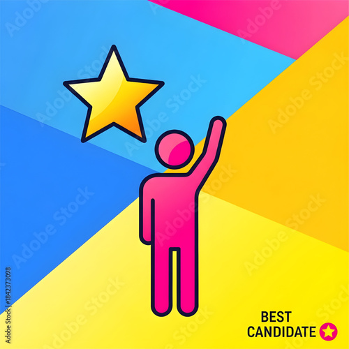 Best Candidate Vector Icon - Top Applicant, Ideal Employee